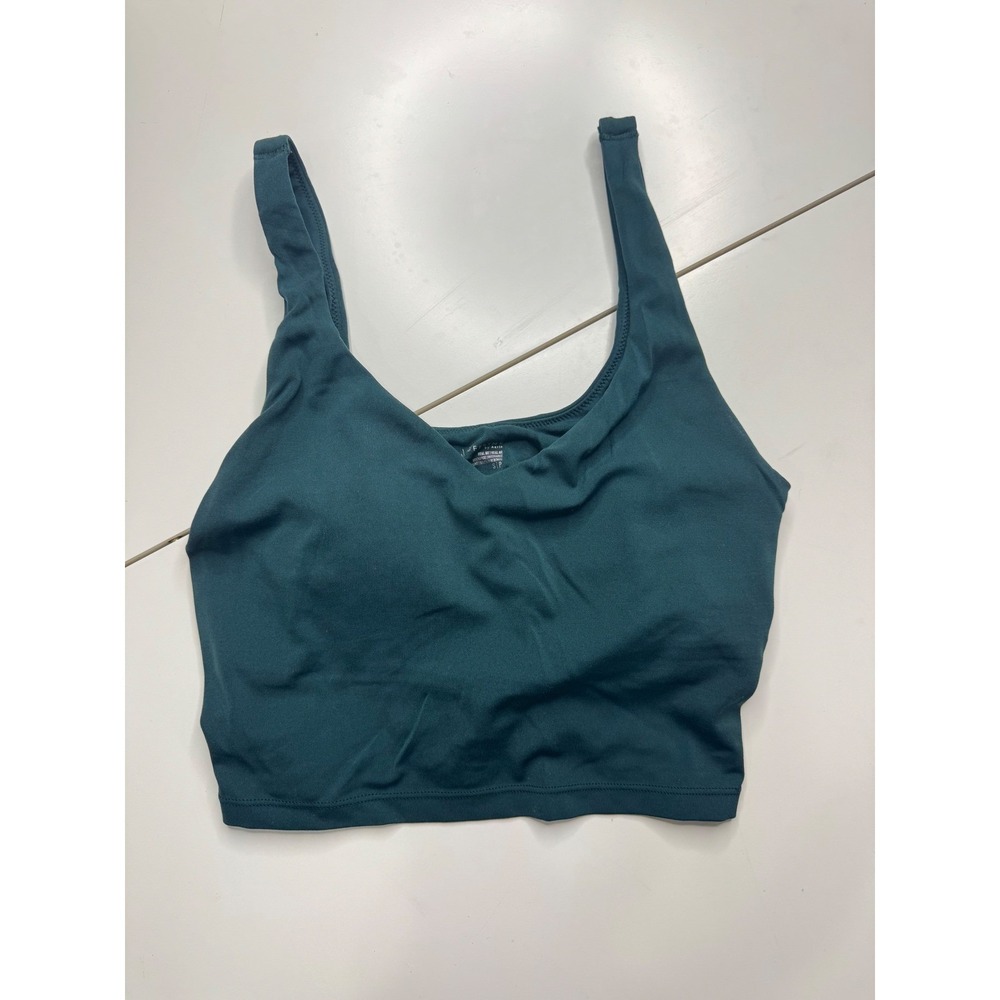 OFFLINE by Aerie Real Me Recharge Sports Bra Teal Green Scoop Neck Small S/P